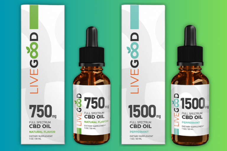 Livegood CBD Oil Natural and Peppermint flavour